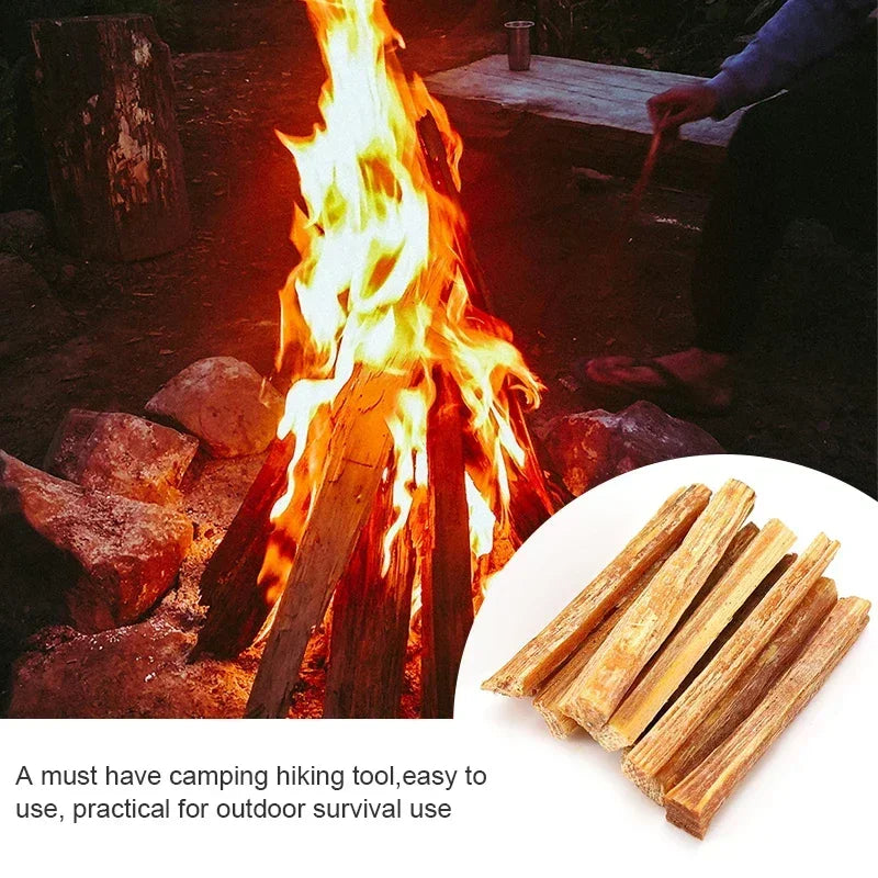 Fatwood Fire Starter Stick Outdoor Fire-making Tools Natural Firestarting Wood Sticks for Camping Hiking Emergency Survival Gear