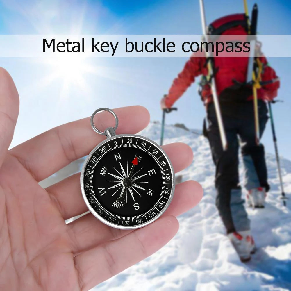 Outdoor Orientation Navigation Compass Aluminum Alloy Camping Survival Compass for Outdoor Camping Hiking Sports Navigation