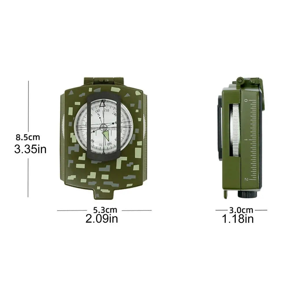 Tactical Survival Compass High Precision Professional Metal Sight Compass Luminous for Outdoor Hiking Climbing Exploring Geology