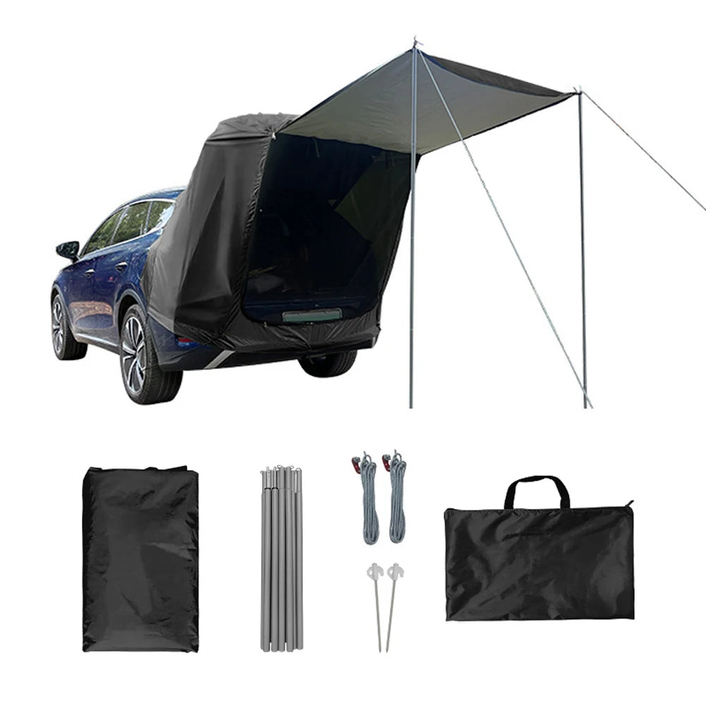 Car Roof Top Tent SUV Awning Sun Shade Waterproof Quick Setup for Outdoor Camping Fishing Picnic Beach Tailgating Travel