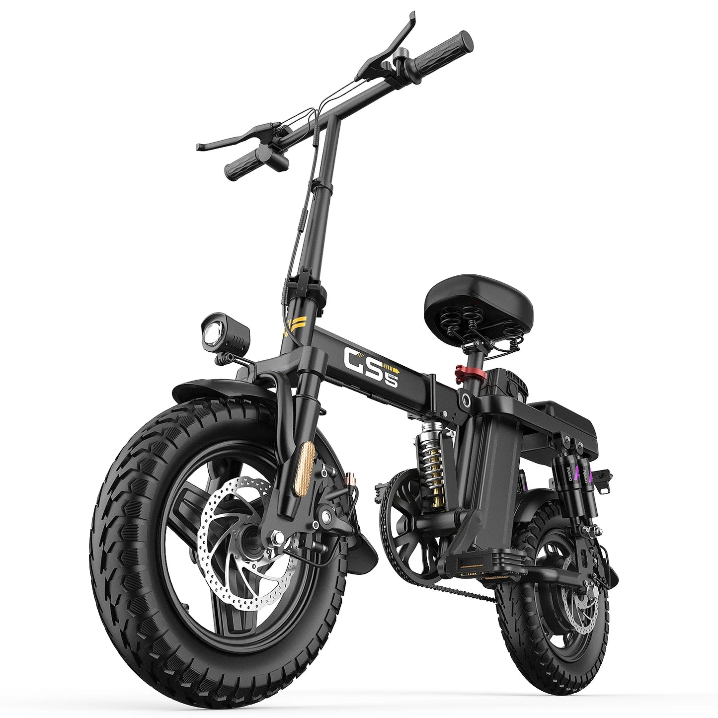 14-inch electric bike easy to fold adult commuter electric bike, 500W motor, removable battery, 20-mile maximum range