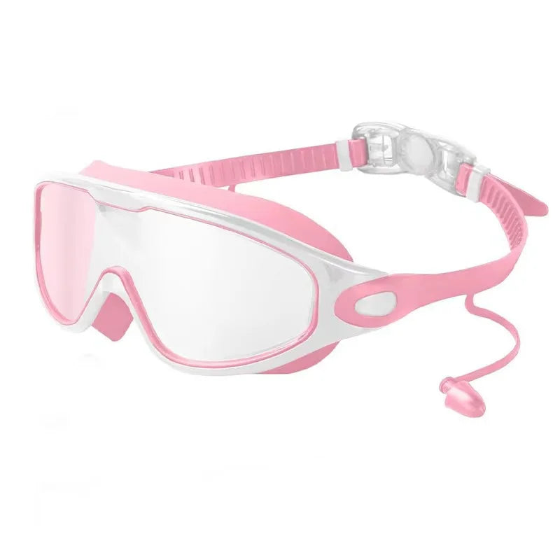 Colorful Electroplated/HD Anti-fog Swimming Goggles Large Frame UV400 Mirror Swim Eyewear Silicone Frame for Leakproof&Comfort