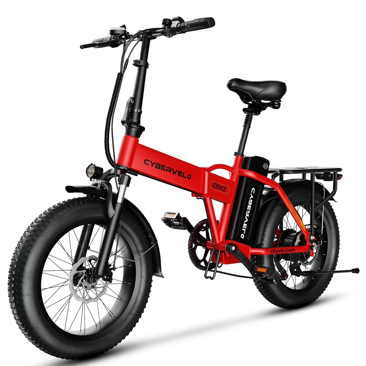 Cybervelo 20" Foldable E-bike, 48V 20AH Removable Battery, 1000W Peak 7-Speed Electric Bike, 30MPH+ 80 Miles City commuter EK4