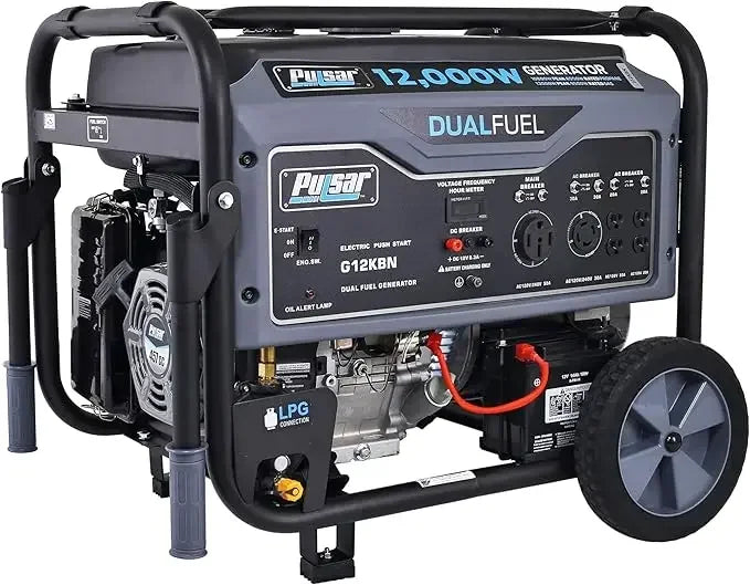 G12KBN-SG Heavy Duty Portable Dual Fuel Generator - 9500 Rated Watts