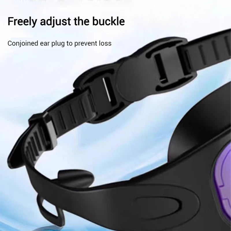 Colorful Electroplated/HD Anti-fog Swimming Goggles Large Frame UV400 Mirror Swim Eyewear Silicone Frame for Leakproof&Comfort