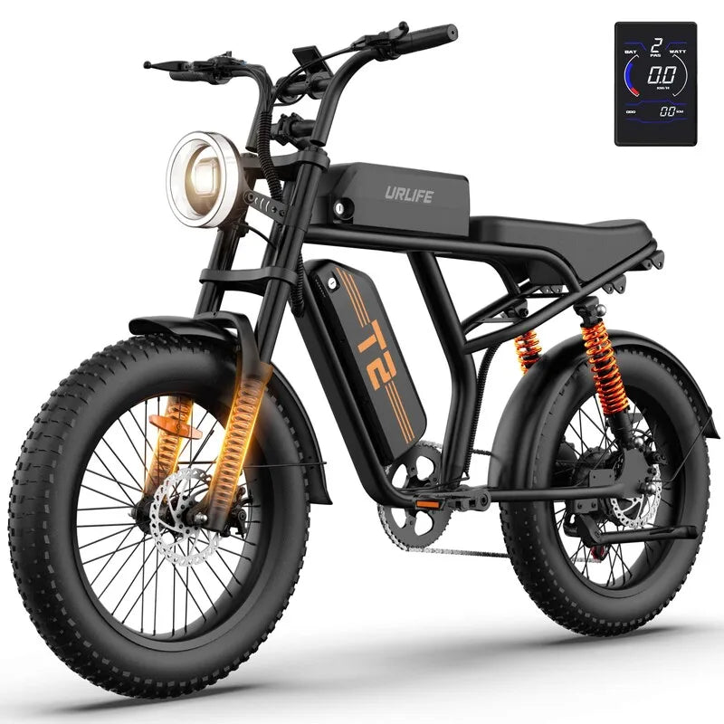 1500W Peak Electric Mountain Bike 48V 15.6Ah Removable Battery 28MPH 100 Mile Range 20X4" Fat Tire E-Bike Free Shipping Hot Sale