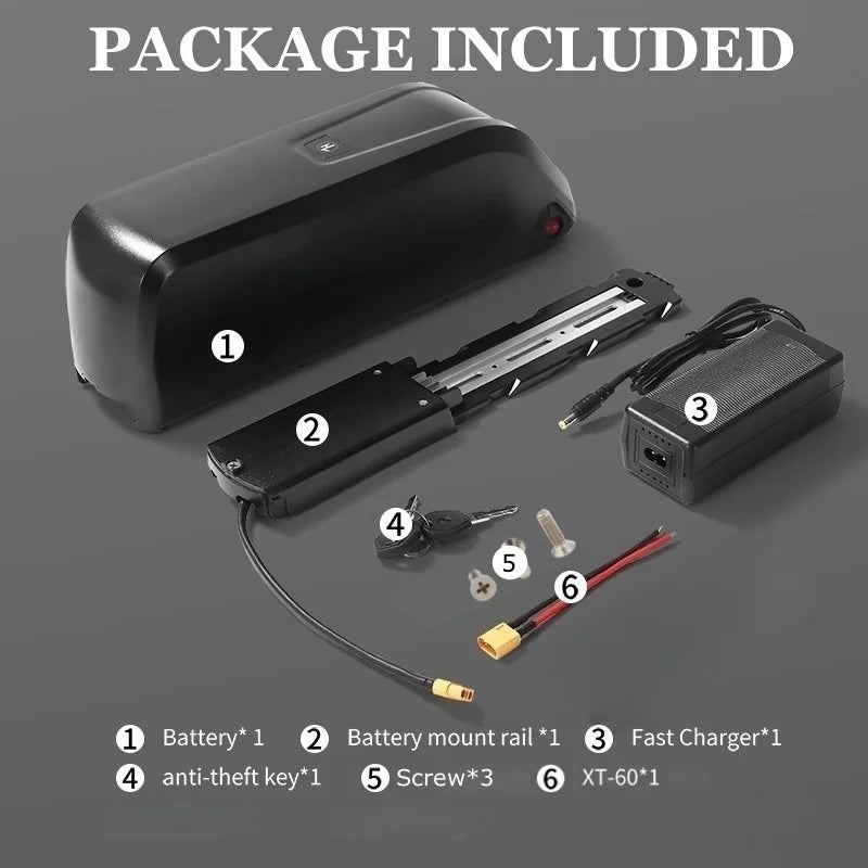 Hailong 48v Battery 10Ah 15Ah 20Ah Li ion E bike Battery Pack For BAFANG Tongsheng 1000W 500W 350W 250W Motor Electric Bike Kit