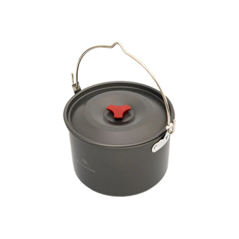 MOUNTAINHIKER 4L Camping Hanging Pot Cookware Outdoor Tableware 4-6 Persons Picnic BBQ Cooking Tourism Fishing kitchen Equipment