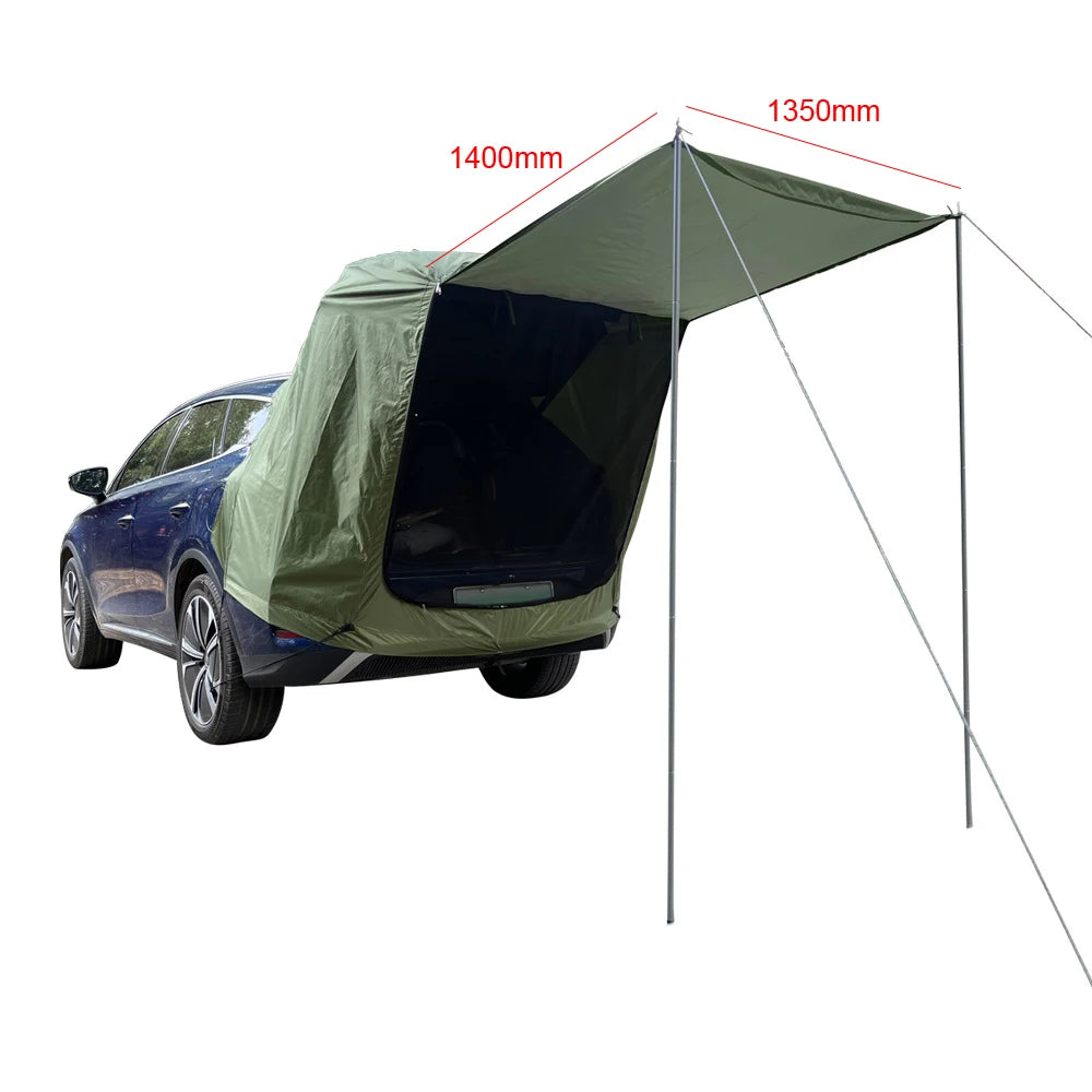 Car Roof Top Tent SUV Awning Sun Shade Waterproof Quick Setup for Outdoor Camping Fishing Picnic Beach Tailgating Travel