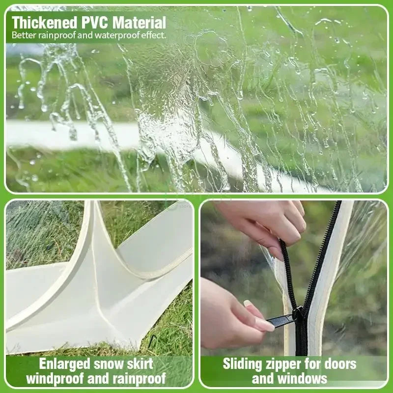 Transparent Camping Tent 4-8 Person Star Dome Tent Portable Spherical Tents 360 Degree Panoramic Window Outdoor Sun Room Tents
