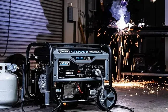 G12KBN-SG Heavy Duty Portable Dual Fuel Generator - 9500 Rated Watts