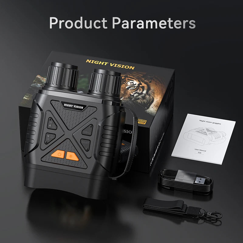 Night Vision Binoculars 7 Gear Infrared Binoculars 10X Digital Zoom 2000mAh 800m Full Dark Telescope Goggles For Hunting Camping