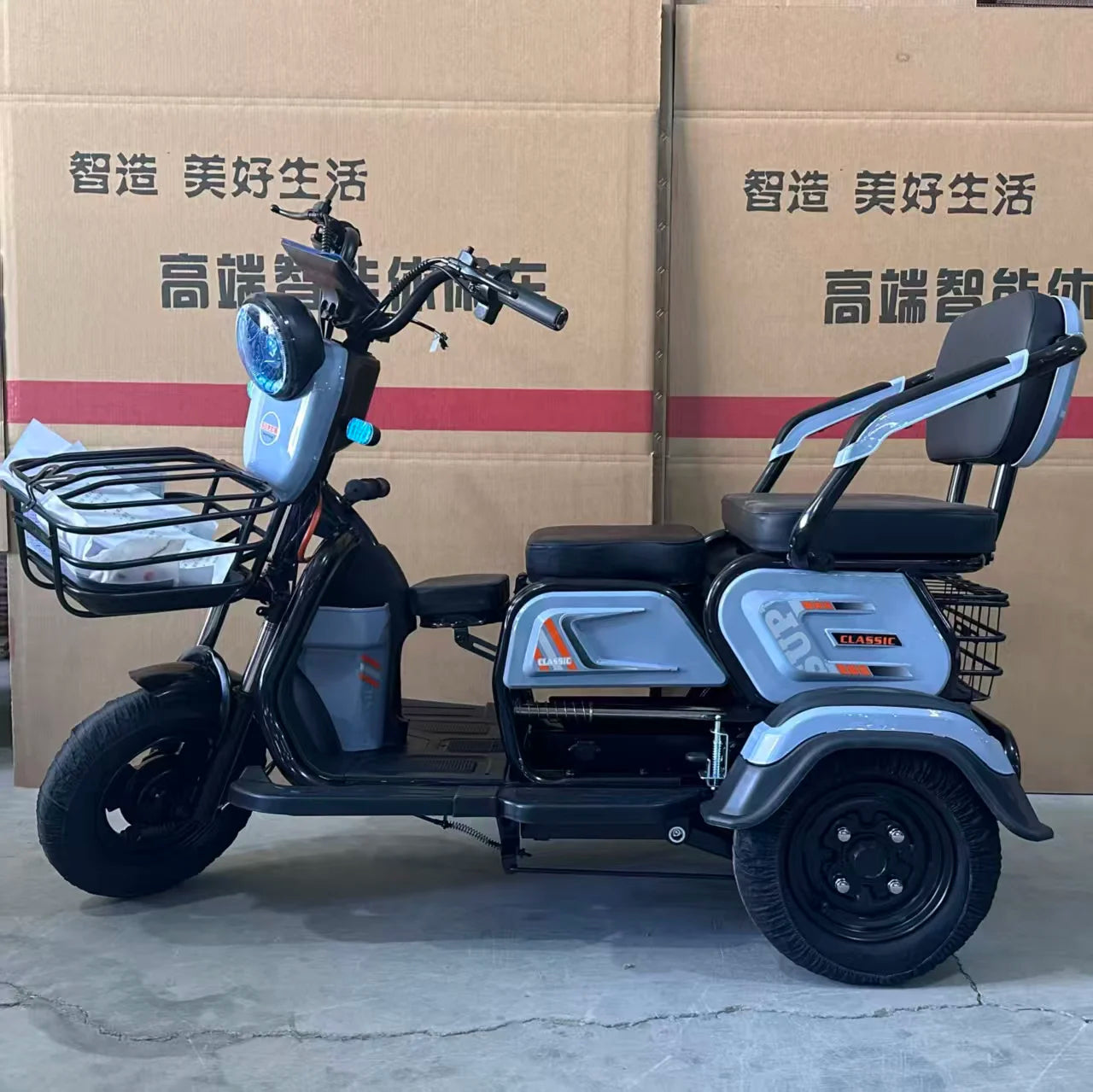 Open Body Electric Tricycle For Adults Fat Tire, 3 Wheel Passenger Electric Bike Long Range, 45km Mileage Urban Mobility Vehicle