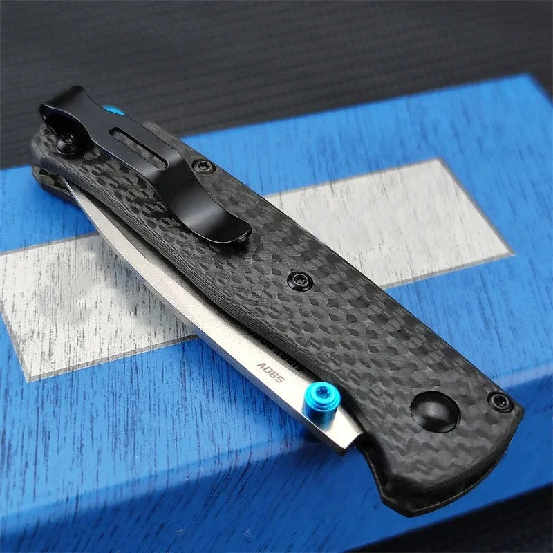 Mini Bugout BM 533-3 Pocket Folding Knife S90V Blade Carbon Fiber Handles Easy To Carry Outdoors Tactical Defense Survival Tools