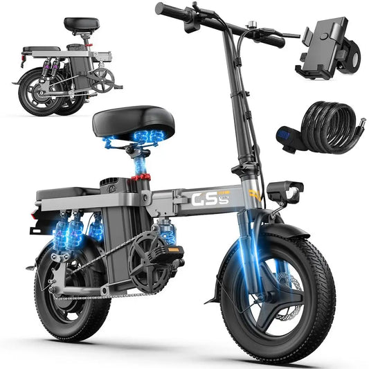 HeavyDuty Foldable Electric Bike for Adults with 7Shock Suspension, 500 lbs Capacity, 740W Motor, 25MPH, 720Wh Batter Customized