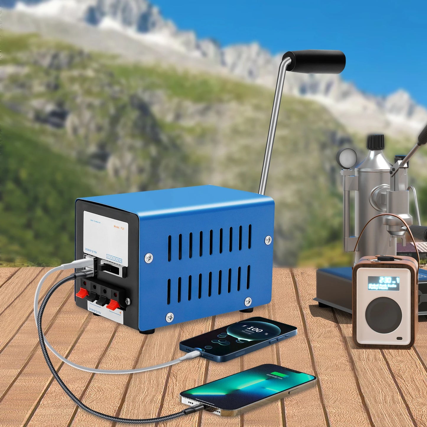 USB Hand Shake Crank Power Generator Emergency Phone Charger Camping Survival Generator Motor