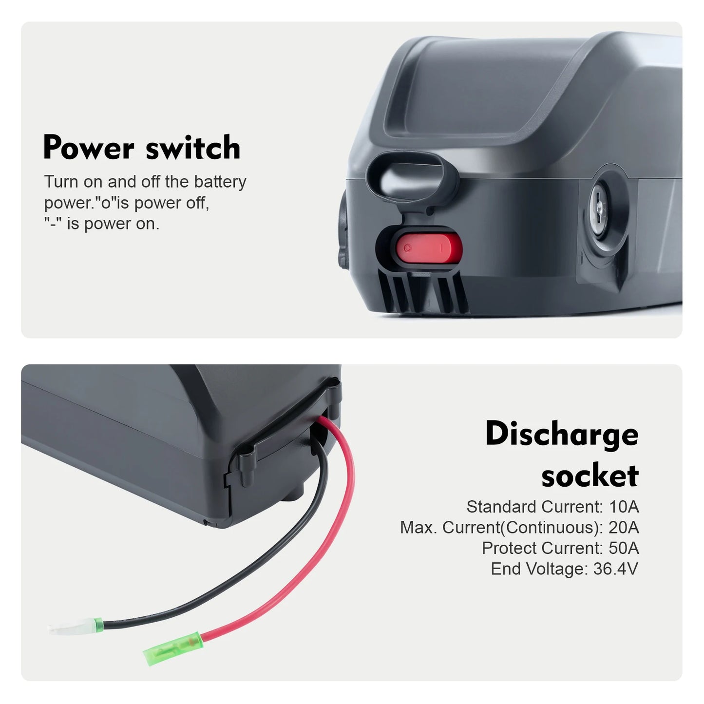 YOSE POWER Ebike Battery 48V 10.4Ah Fit for Vivi Electric Bike F26F (HL085) H8 Battery Replacement VIVI E bike Battery