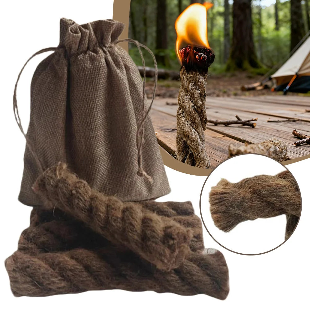 Fire Starters Survival Tool Odorl-ess Hemp Fire Starters For Grills Bbq