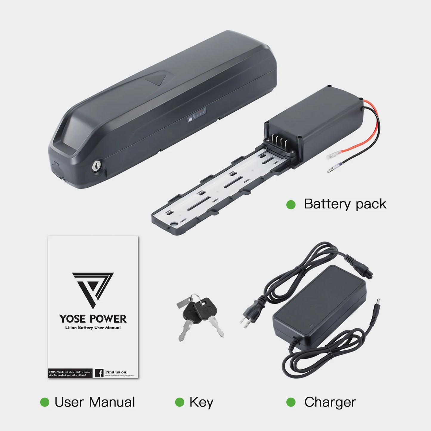 YOSE POWER Ebike Battery 48V 10.4Ah Fit for Vivi Electric Bike F26F (HL085) H8 Battery Replacement VIVI E bike Battery
