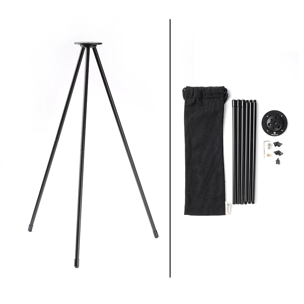 Outdoor Camping LED Lantern Stand Stand Type Adjustable Rod Adjustable Bracket 1 / 4 Interface Camping Equipment