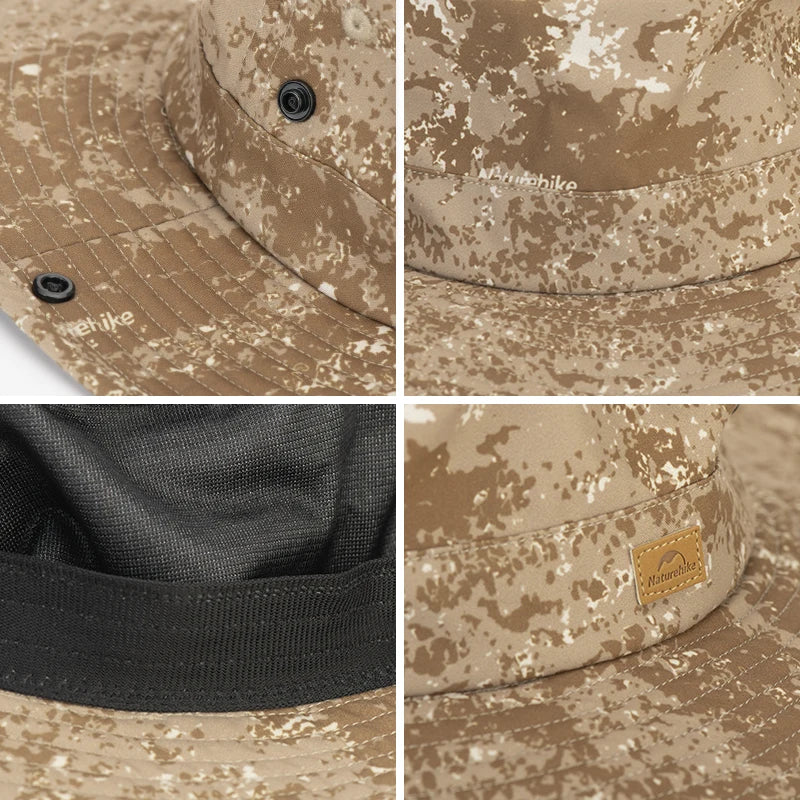 Naturehike 2026 New Camping Hats 7cm Widen Sun Protection Upf50+ Windproof Climbing Cap Folding Hiking Travel Picnic Hat