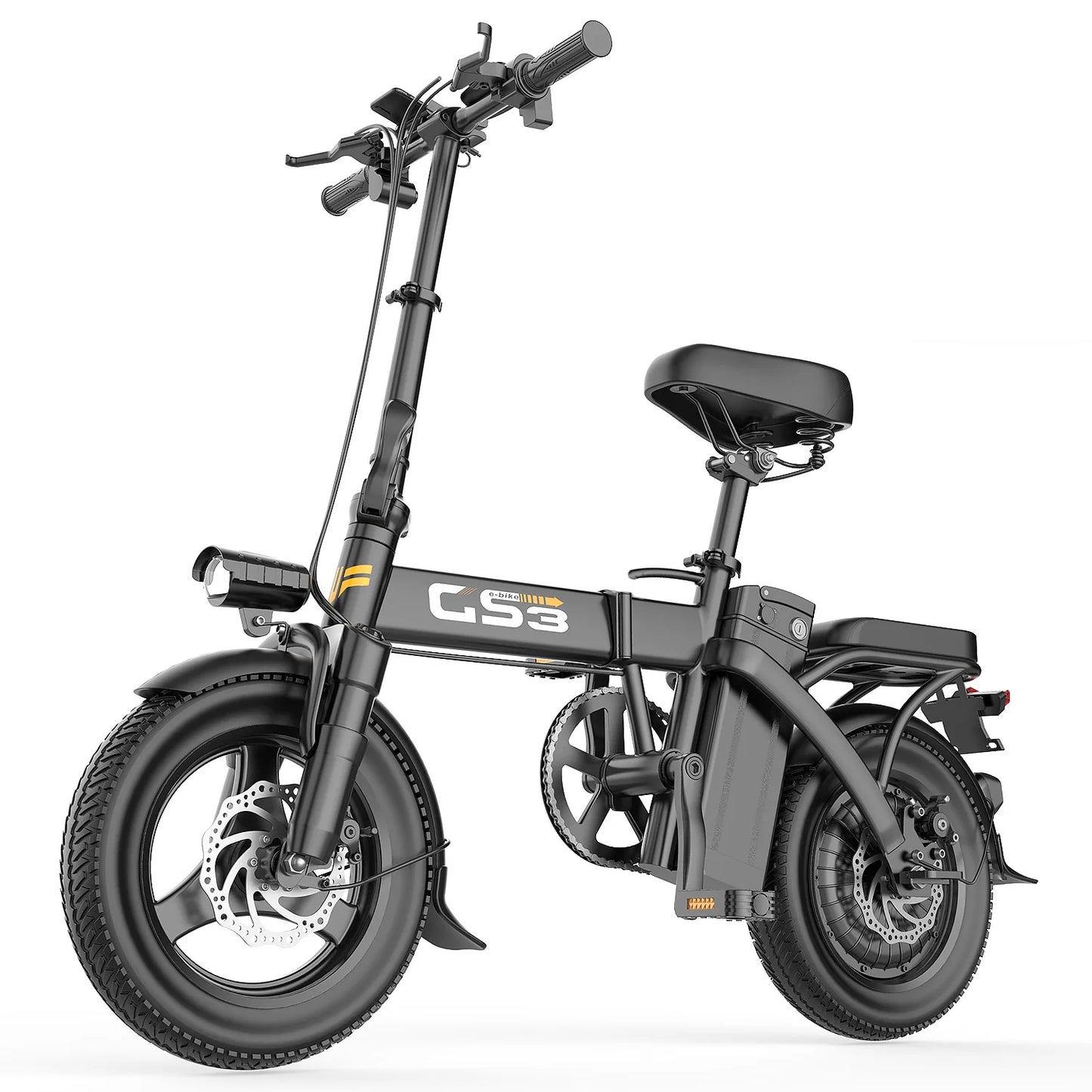 14-inch electric bike easy to fold adult commuter electric bike, 500W motor, removable battery, 20-mile maximum range