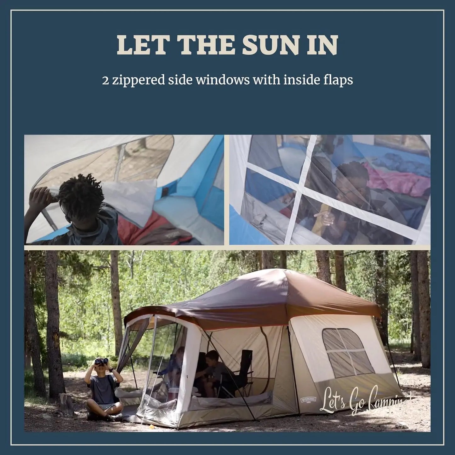 8-Person Water-Resistant Family Camping Tent with Convertible Screen Room for Outdoor Adventures