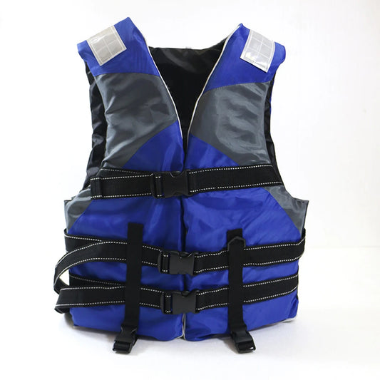 S -XXXL Swimming Boating Life Jacket Skiing Vest Survival Suit Outdoor Polyester Life Jacket for Adult Children with Whistle
