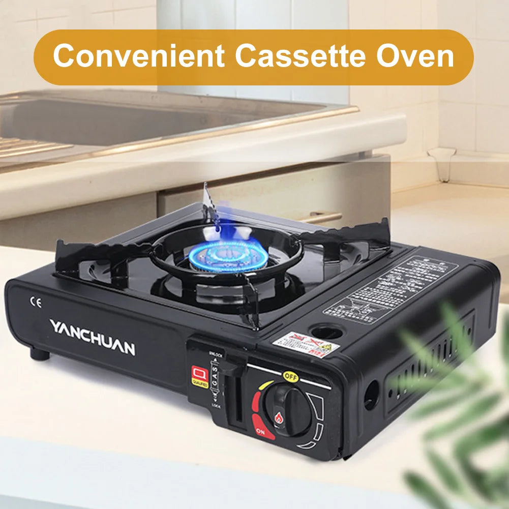 Portable Camping Gas Stove Single Burner Camping Stove Automatic Ignition Cassette Stove Gas Burner for Indoor Outdoor Cooking ﻿